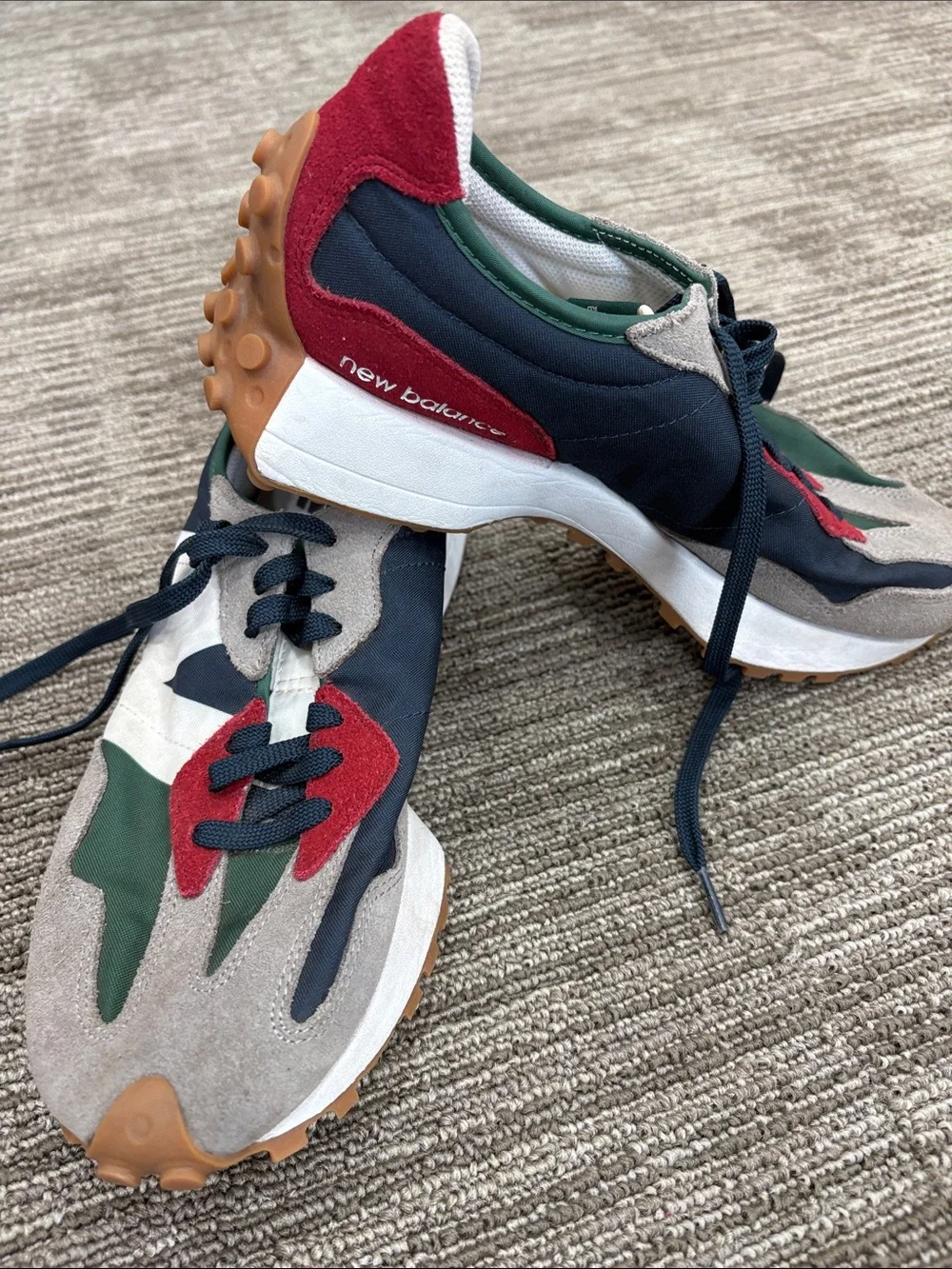 New Balance Men's Navy, Green, Red & Gray Retro Runner Sneakers